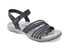 Sandale SKECHERS bleumarin, REGGAE SLIM, din material textil imagine