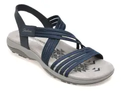 Sandale SKECHERS bleumarin, REGGAE SLIM, din material textil imagine