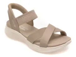 Sandale SKECHERS gri, 119975, din material textil imagine