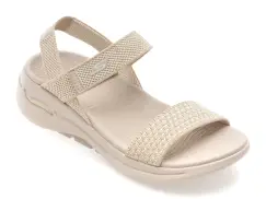 Sandale SKECHERS gri, 140264, din material textil imagine