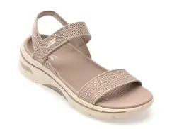 Sandale SKECHERS gri, 140874, din material textil imagine