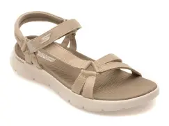 Sandale SKECHERS gri, 141451, din material textil imagine