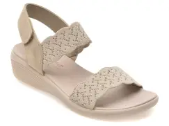 Sandale SKECHERS gri, 163165, din material textil imagine