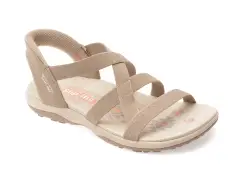 Sandale SKECHERS gri, 163460, din material textil imagine