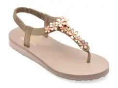 Sandale SKECHERS gri, 32922, din piele ecologica imagine