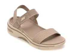 Sandale SKECHERS gri, GO WALK ARCH FIT 2.0, din material textil imagine