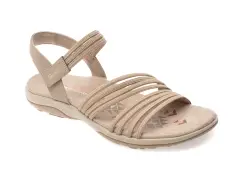 Sandale SKECHERS gri, REGGAE SLIM, din material textil imagine