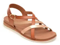 Sandale SKECHERS maro, 114709, din piele ecologica imagine