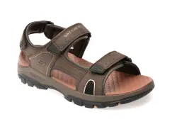 Sandale SKECHERS maro, TRESMEN, din piele ecologica imagine