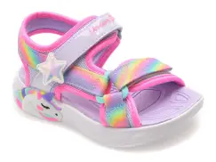 Sandale SKECHERS mov, UNICORN DREAMS SANDAL, din material textil imagine