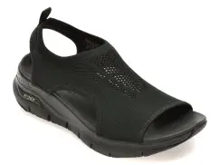 Sandale SKECHERS negre, 119236, din material textil imagine