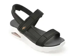 Sandale SKECHERS negre, 119813, din piele ecologica imagine