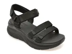 Sandale SKECHERS negre, 119826, din material textil imagine
