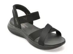 Sandale SKECHERS negre, 119975, din material textil imagine