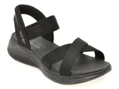 Sandale SKECHERS negre, 119975, din material textil imagine