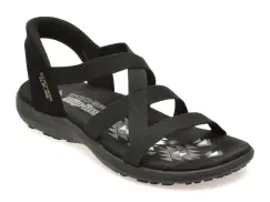 Sandale SKECHERS negre, 163460, din material textil imagine