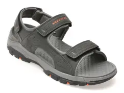 Sandale SKECHERS negre, 204105, din piele ecologica imagine