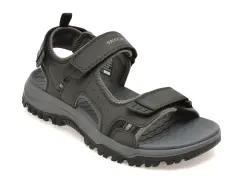 Sandale SKECHERS negre, 205139, din piele ecologica imagine