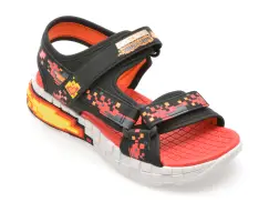 Sandale SKECHERS negre, 402161L, din piele ecologica imagine