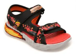 Sandale SKECHERS negre, 402161L, din piele ecologica imagine