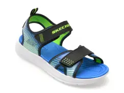 Sandale SKECHERS negre, 407034L, din piele ecologica imagine