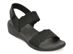 Sandale SKECHERS negre, ARYA, din material textil imagine