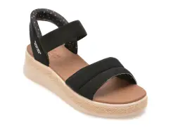 Sandale SKECHERS negre, BOBS SUN RAY, din material textil imagine