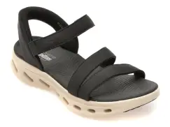 Sandale SKECHERS negre, GO WALK GLIDE-STEP 2.0, din material textil imagine