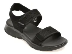 Sandale SKECHERS negre, SUMMITS, din material textil imagine