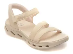 Sandale SKECHERS nude, 141269, din material textil imagine