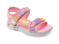 Sandale SKECHERS roz, 302682L, din material textil imagine