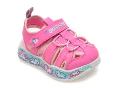 Sandale SKECHERS roz, 303162N, din piele ecologica imagine