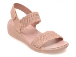 Sandale SKECHERS roz, ARYA, din material textil imagine