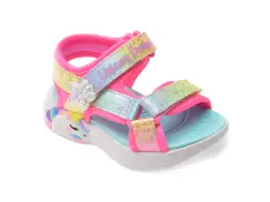 Sandale SKECHERS roz, UNICORN DREAMS, din material textil imagine
