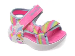 Sandale SKECHERS roz, UNICORN DREAMS, din material textil imagine