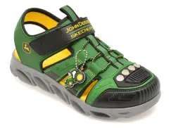 Sandale SKECHERS verzi, 407070L, din piele ecologica imagine