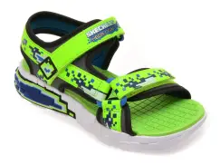 Sandale SKECHERS verzi, MEGA-SPLASH 4K, din piele ecologica imagine
