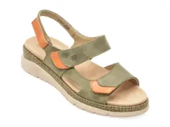 Sandale SUAVE kaki, 12501, din piele naturala imagine