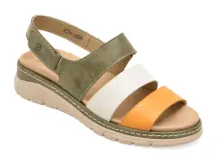 Sandale SUAVE kaki, 12511, din piele naturala imagine