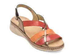 Sandale SUAVE multicolor, 18006, din piele naturala imagine