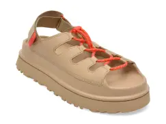 Sandale UGG bej, GOLDENGLOW TOGGLE, din piele naturala imagine