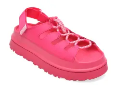 Sandale UGG fucsia, GOLDENGLOW TOGGLE, din piele naturala imagine