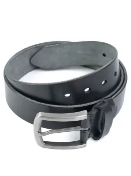 Curea pentru barbati 5815, piele naturala, 120 cm, Neagra imagine