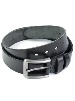 Curea pentru barbati 5816, piele naturala, 120 cm, Neagra imagine