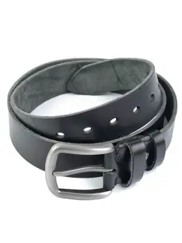 Curea pentru barbati 5823, piele naturala, 125 cm, Neagra imagine