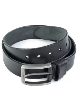 Curea pentru barbati 5824, piele naturala, 125 cm, Neagra imagine
