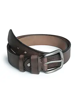 Curea pentru barbati 6539, piele naturala, 115 cm, Maro imagine