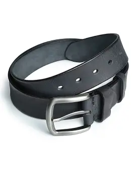 Curea pentru barbati 6539, piele naturala, 115 cm, Neagra imagine