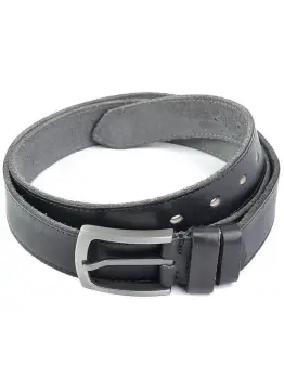 Curea pentru barbati 7101, piele naturala, 130 cm, Neagra imagine