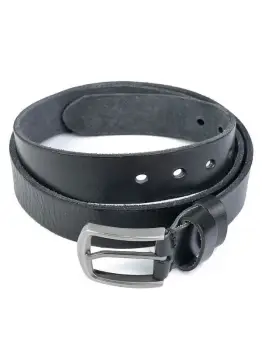 Curea pentru barbati 9103-1, piele naturala, 130 cm, Neagra imagine